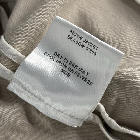 All Saints Womens Double Breasted Sherlock Cotton Trench Coat Jacket 8 Beige - Picture 10 of 14